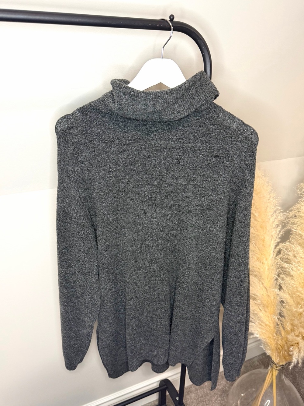 H&M Grey Turtleneck Sweater Top